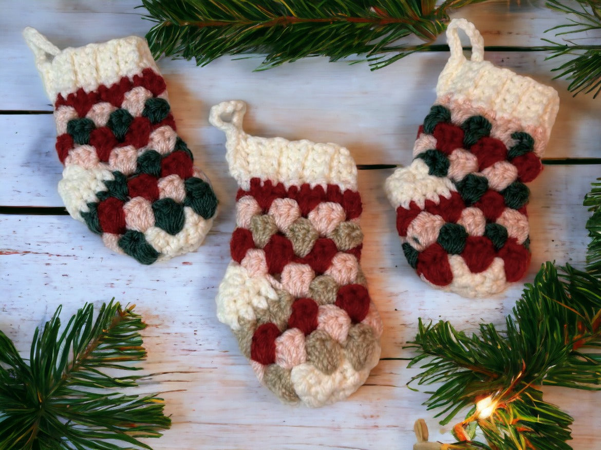 Mini Christmas stocking ornament