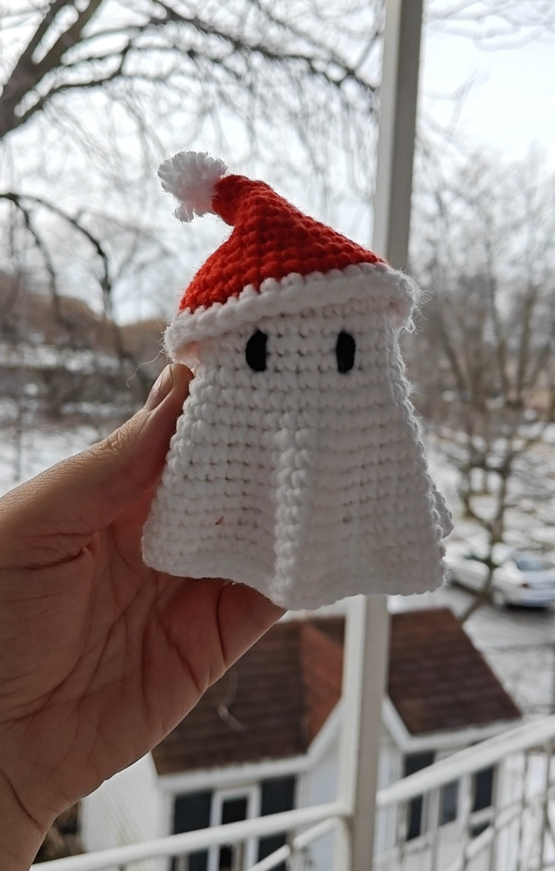 Ghost with christmas hat