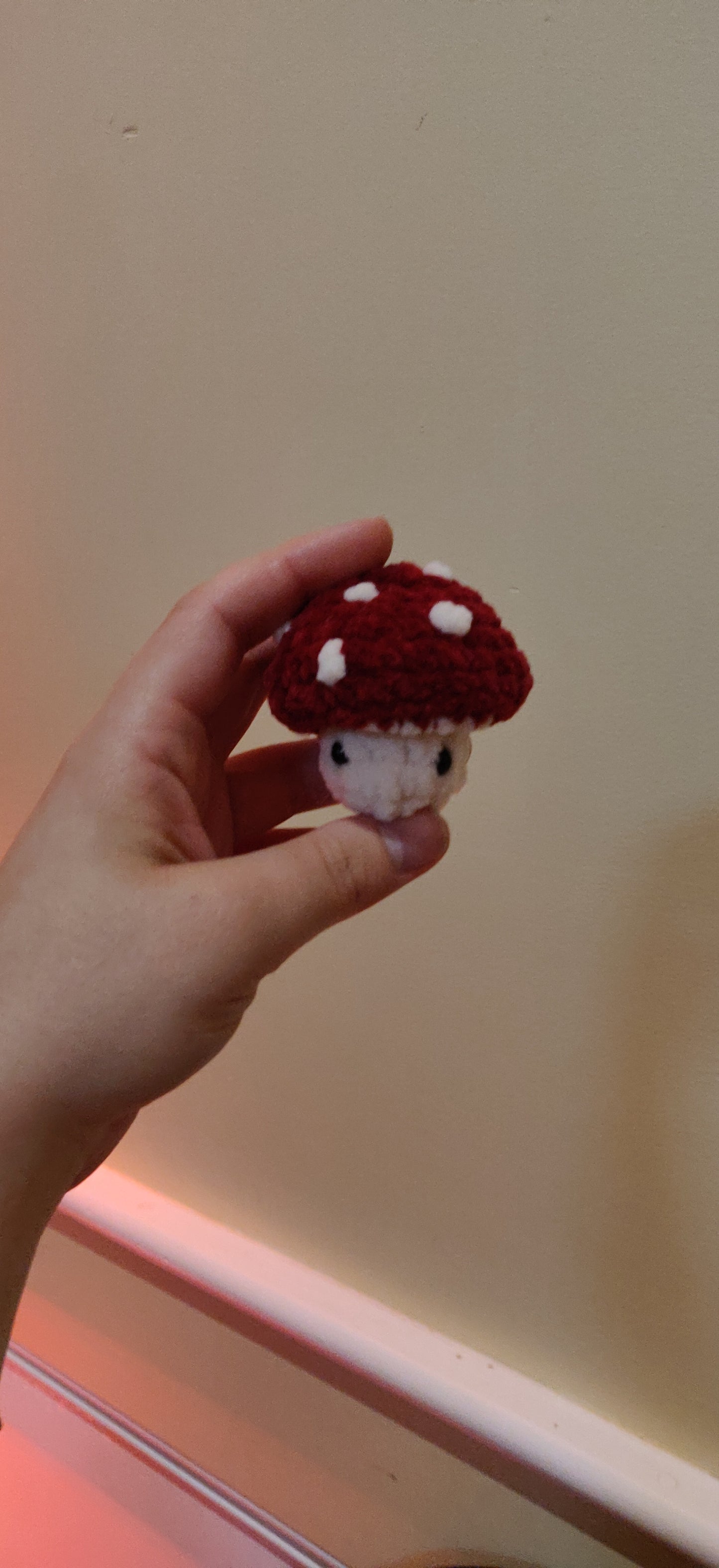 Mini fidget mushroom plushie