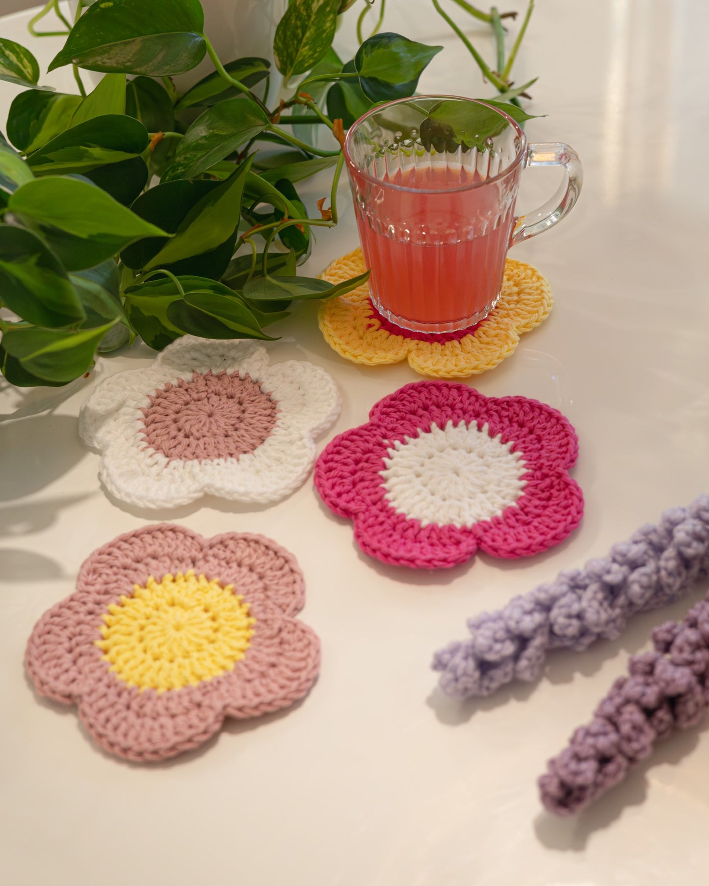 Flower Coasters (Set of 4)