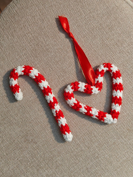 Candy cane ornaments